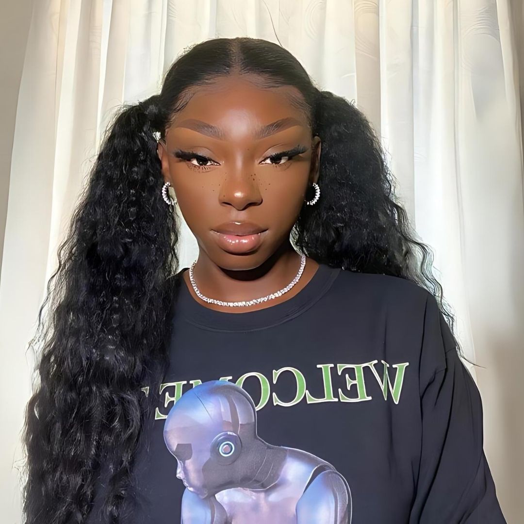 13*4 Deep Wave Pre-Bleached Transparent HD Lace Front Wig|Opushe Wig - opushewig