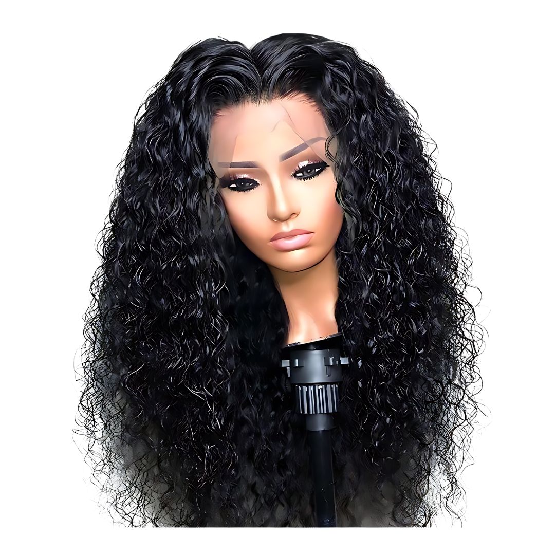 13*4 Jerry Curly Wave Pre-Bleached Transparent HD Lace Front Wig|Opushe Wig - opushewig