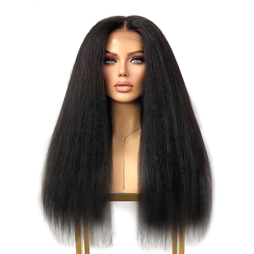 13*4 Kinky Straight Wave Pre-Bleached Transparent HD Lace Front Wig|Opushe Wig - opushewig