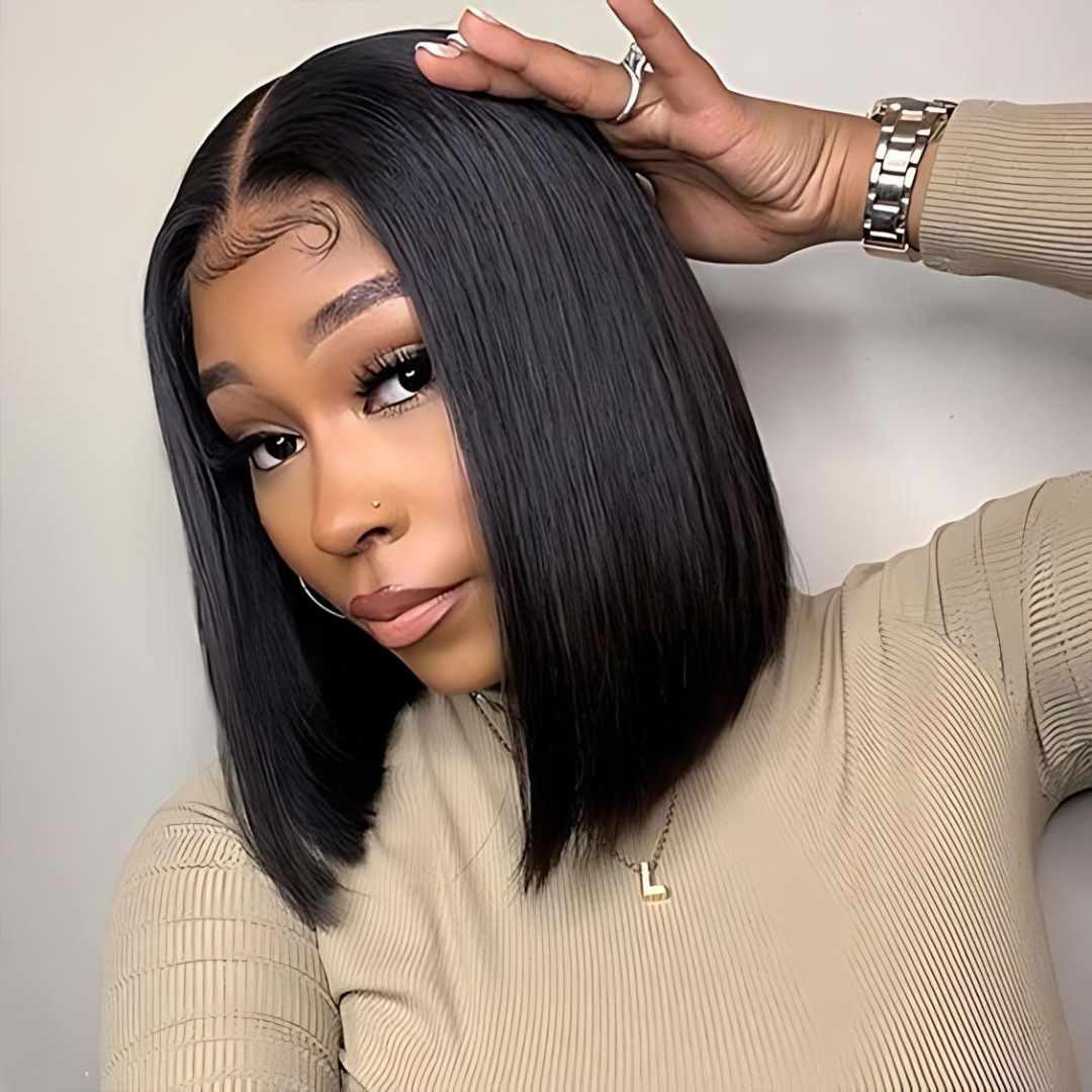 13*4 Straight Short Bob Lace Frontal Wig|Opushe Wig - opushewig