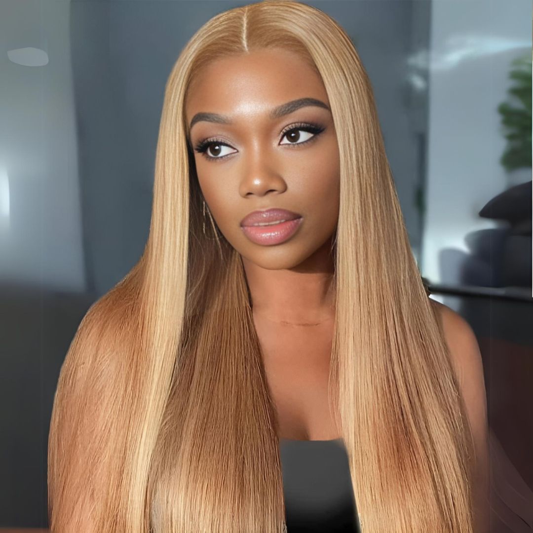 13*6 Honey Blonde Color Lace Frontal Human Hair Wig|Opushe Wig - opushewig