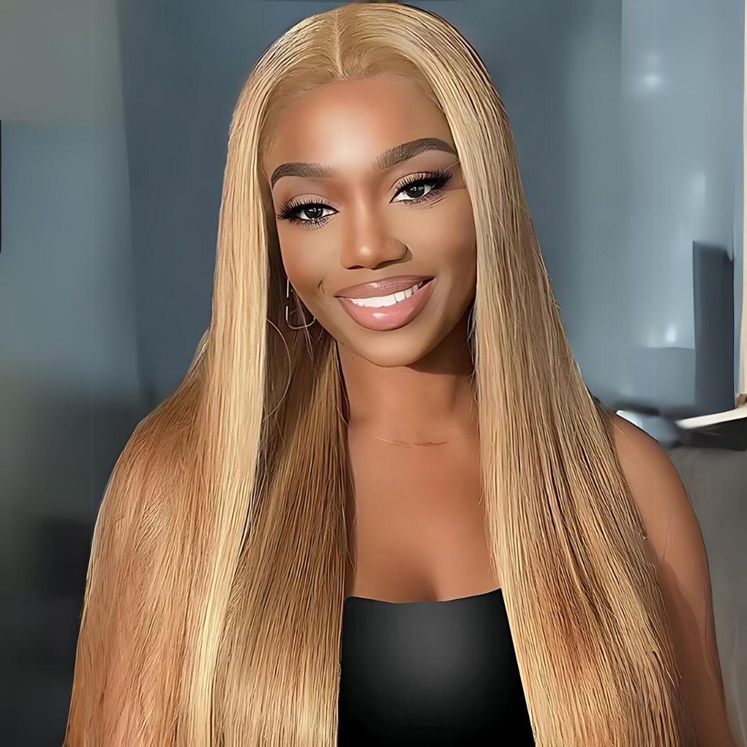 13*6 Honey Blonde Color Lace Frontal Human Hair Wig|Opushe Wig - opushewig