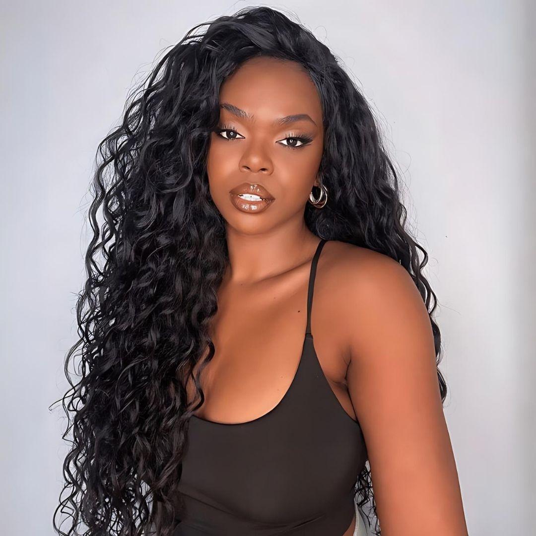 13*6 Loose Deep Wave Pre-Bleached Transparent HD Lace Front Wig|Opushe Wig - opushewig