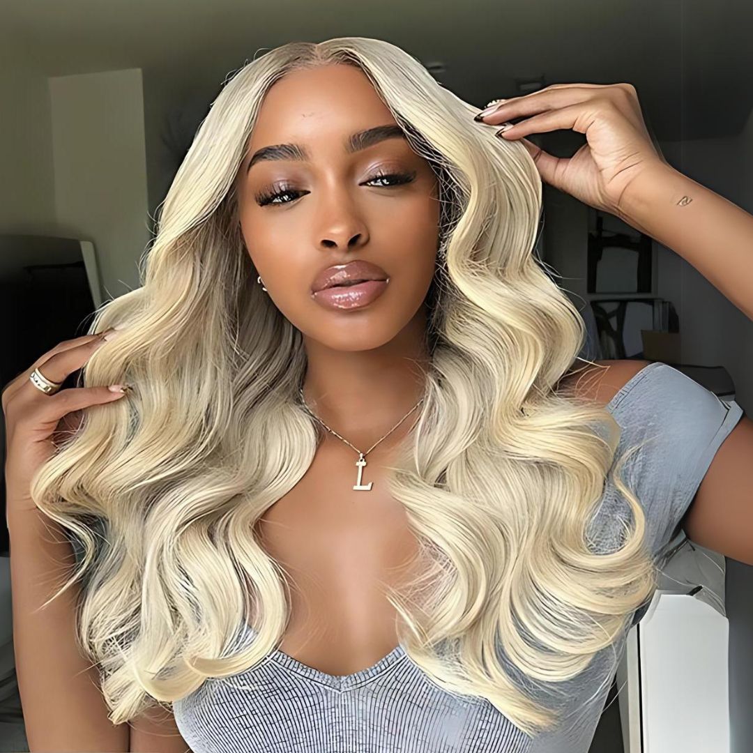 5*5 & 4*4 613 Blonde Color Body Wave Lace Frontal Human Hair Wig|Opushe Wig