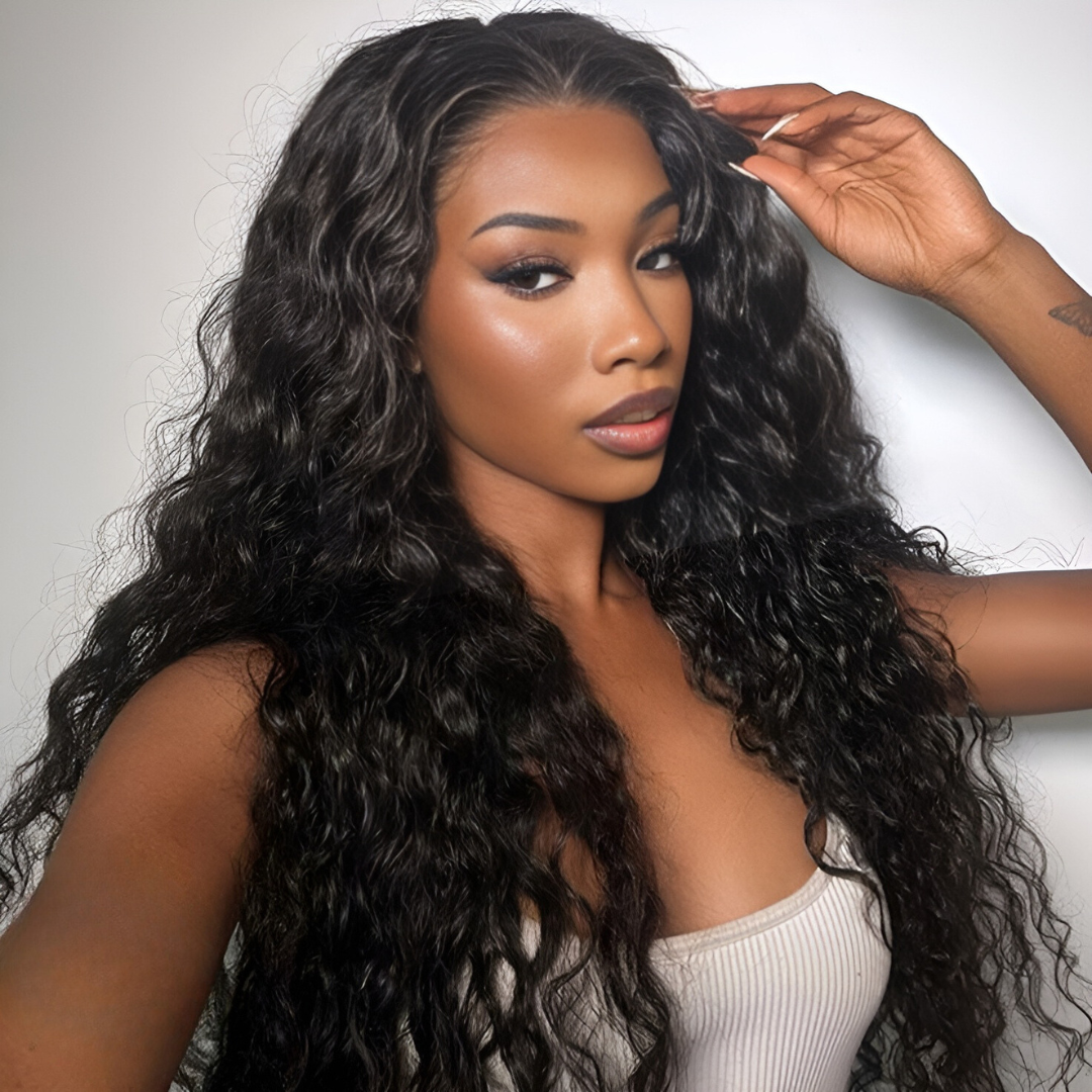 4*4 Loose Deep Wave Pre-Bleached Knots Wear&Go Glueless Transparent Lace Front Wig|Opushe Wig - opushewig