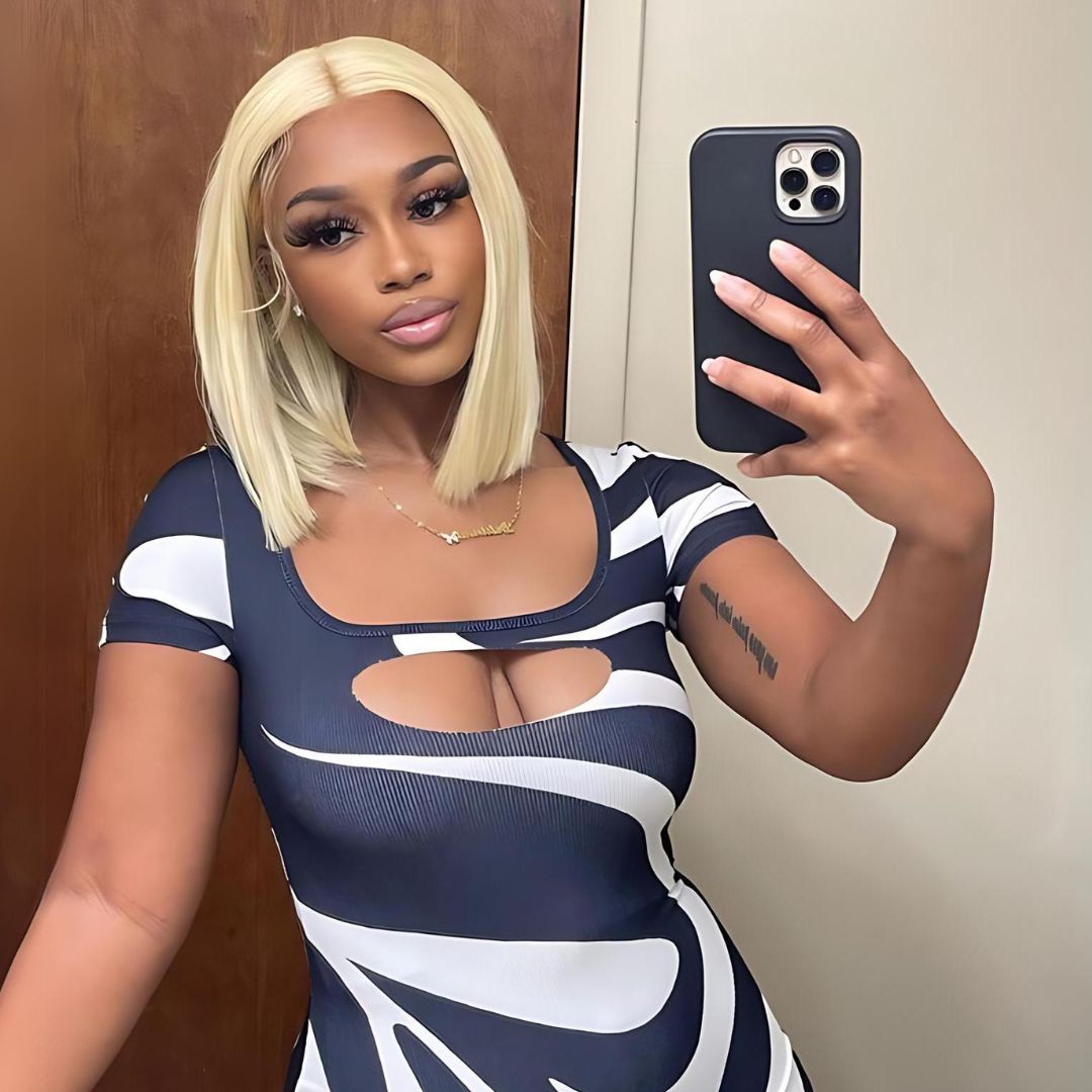 4*4 613 Blonde Color Straight Short Bob Wear&Go Glueless Lace Front Wig|Opushe Wig - opushewig