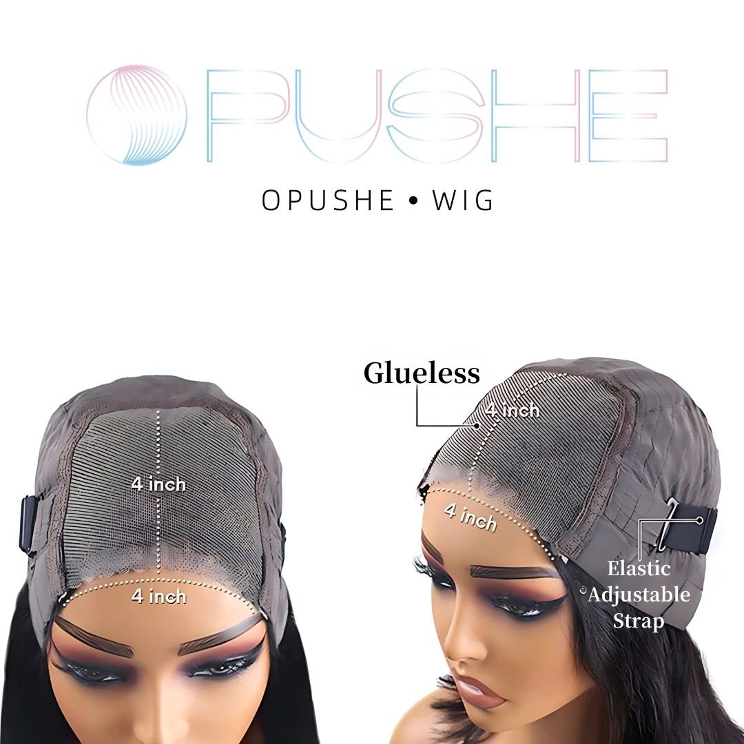 4*4 Deep Wave Pre-Bleached Knots Wear&Go Glueless Transparent Lace Front Wig|Opushe Wig - opushewig