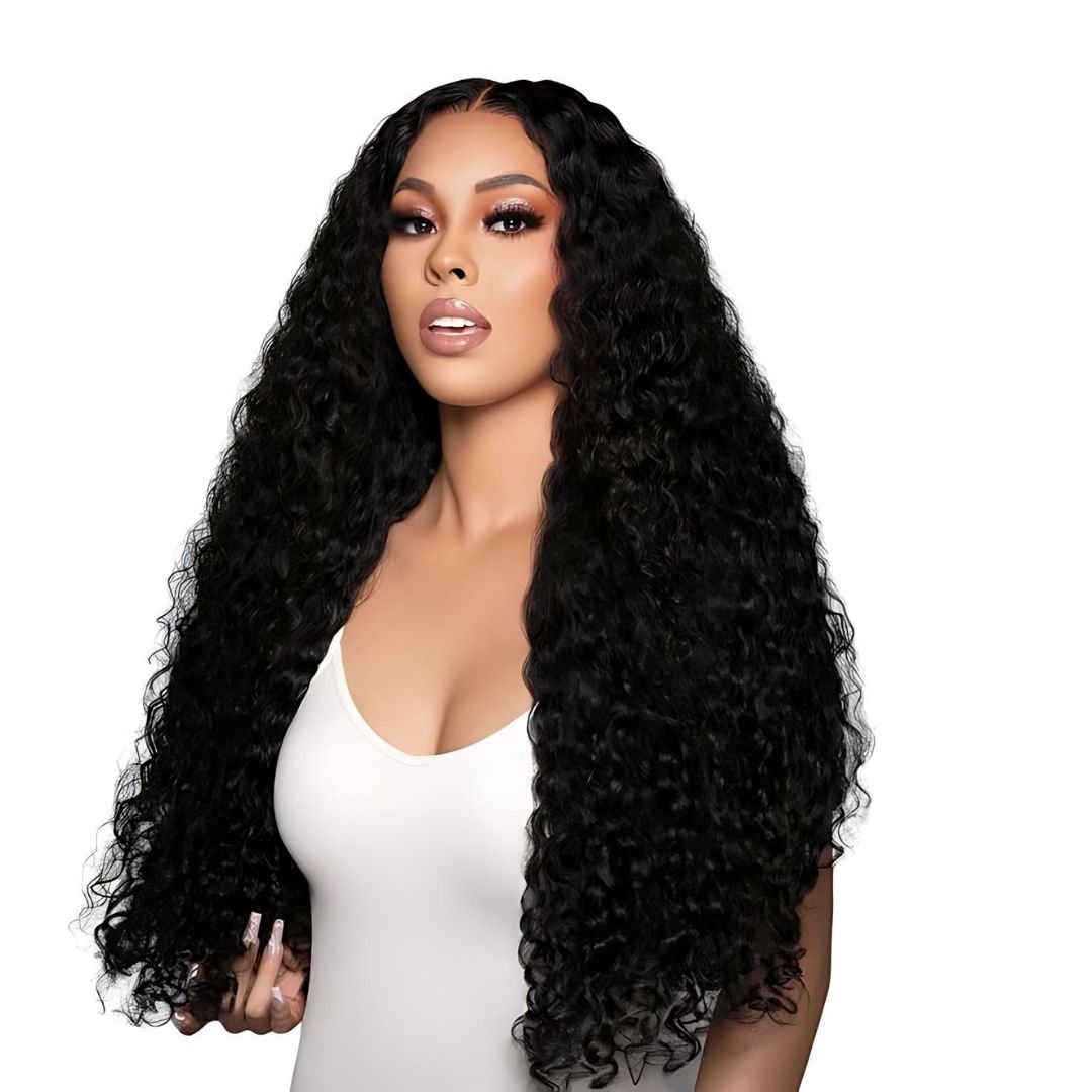 4*4 Deep Wave Pre-Bleached Knots Wear&Go Glueless Transparent Lace Front Wig|Opushe Wig - opushewig