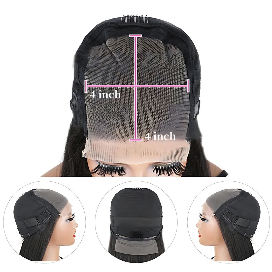 4*4 Deep Wave Pre-Bleached Knots Wear&Go Glueless Transparent Lace Front Wig|Opushe Wig - opushewig