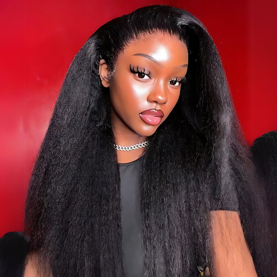 4*4 Kinky Straight Wave Wear&Go Glueless Transparent HD Lace Front Wig|Opushe Wig - opushewig