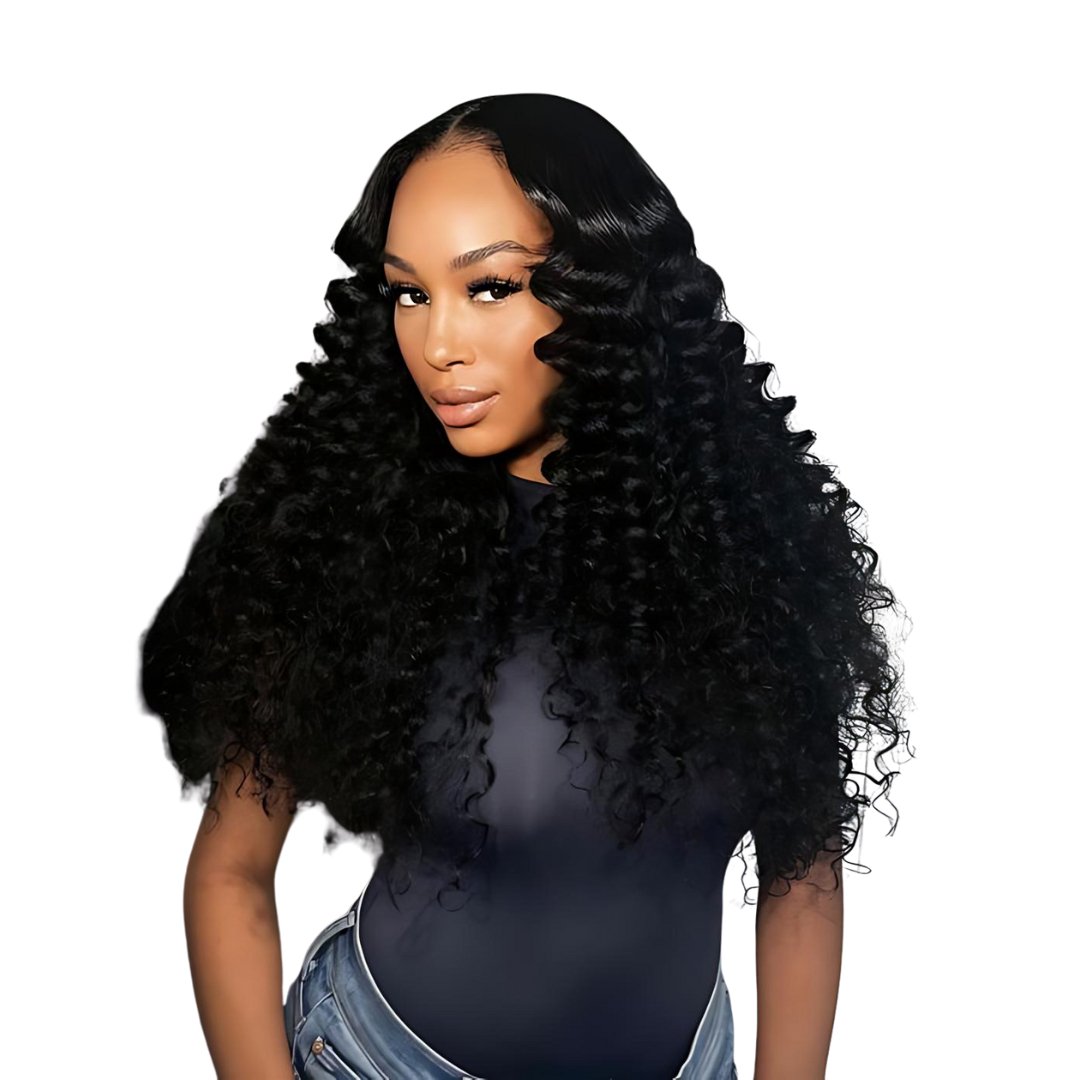 4*4 Loose Deep Wave Wear&Go Glueless Transparent HD Lace Front Wig|Opushe Wig - opushewig