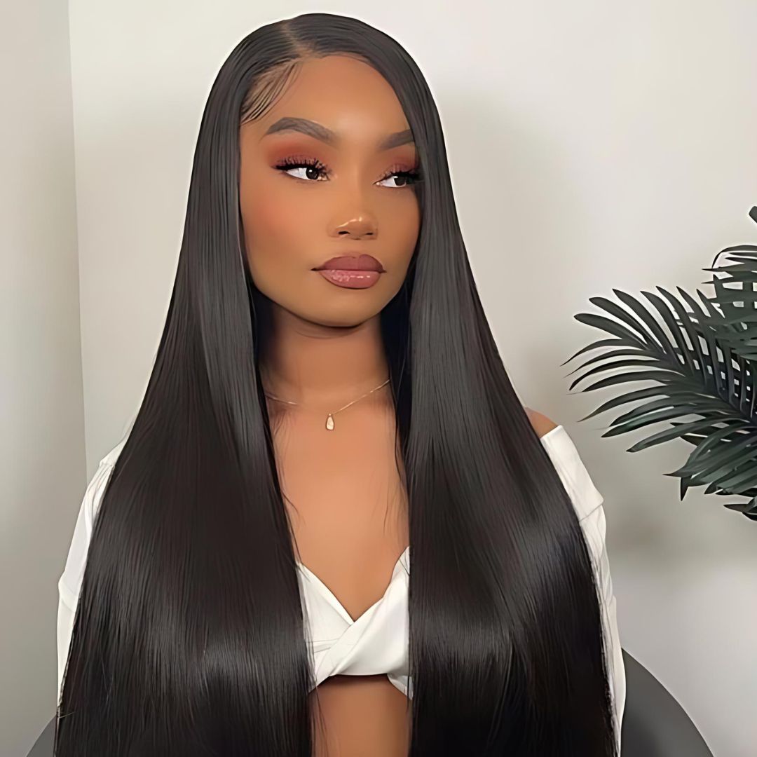 4*4 Straight Pre-Bleached Knots Wear&Go Glueless Transparent Lace Front Wig|Opushe Wig - opushewig