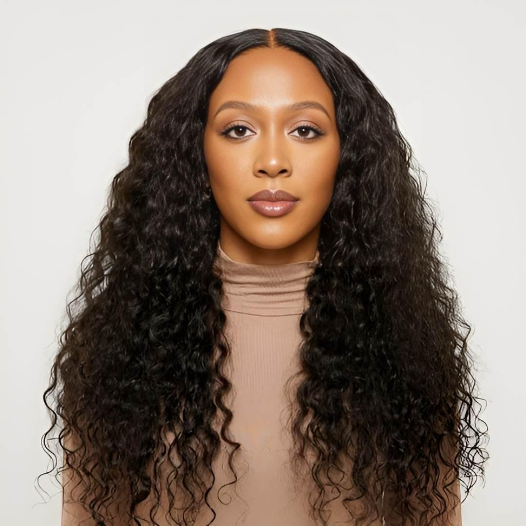 4*4 Water Wave Wear&Go Glueless Transparent HD Lace Front Wig|Opushe Wig - opushewig