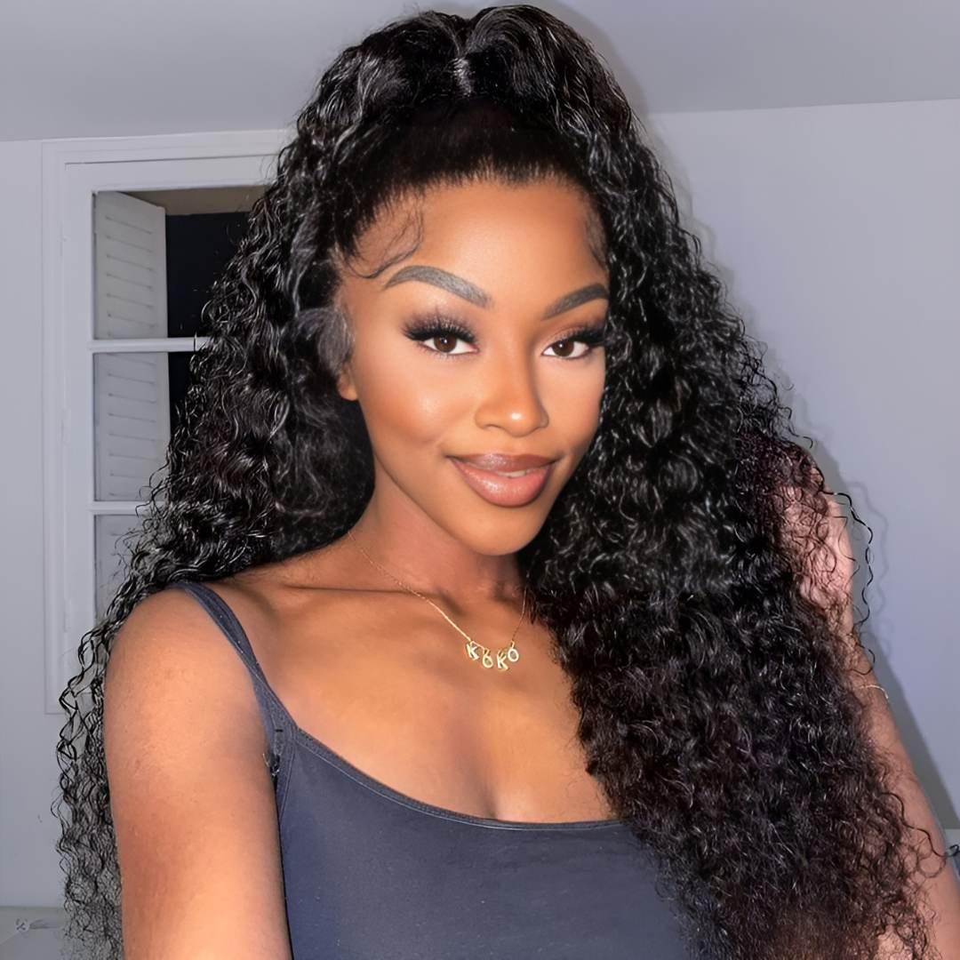 4*4 Water Wave Wear&Go Glueless Transparent HD Lace Front Wig|Opushe Wig - opushewig