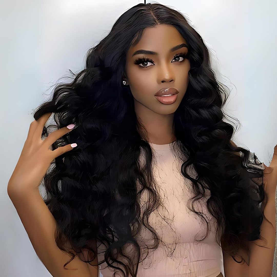 5*5 Deep Wave Pre-Bleached Transparent HD Lace Front Wig|Opushe Wig - opushewig