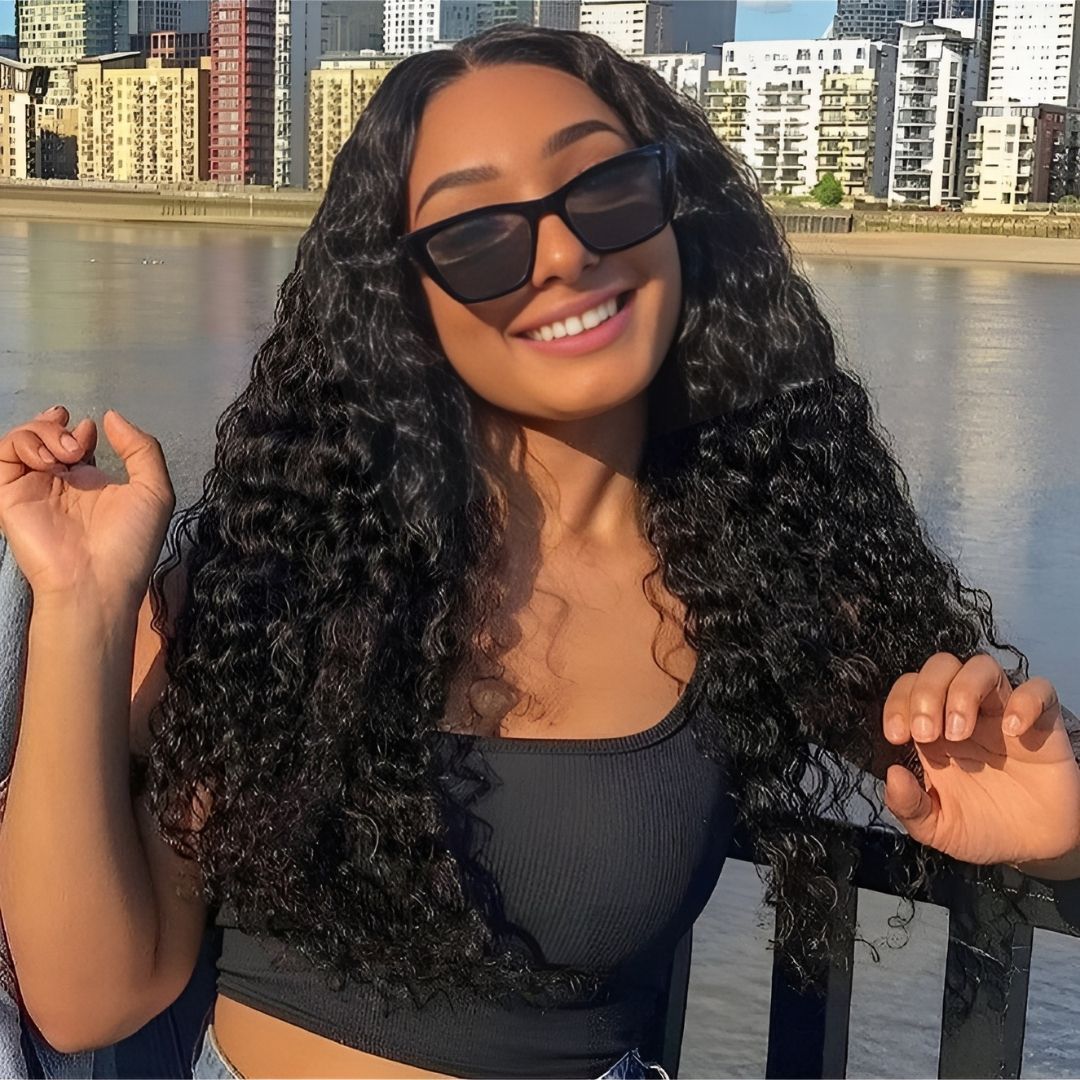 5*5 Deep Wave Wear&Go Glueless Transparent HD Lace Front Wig|Opushe Wig - opushewig