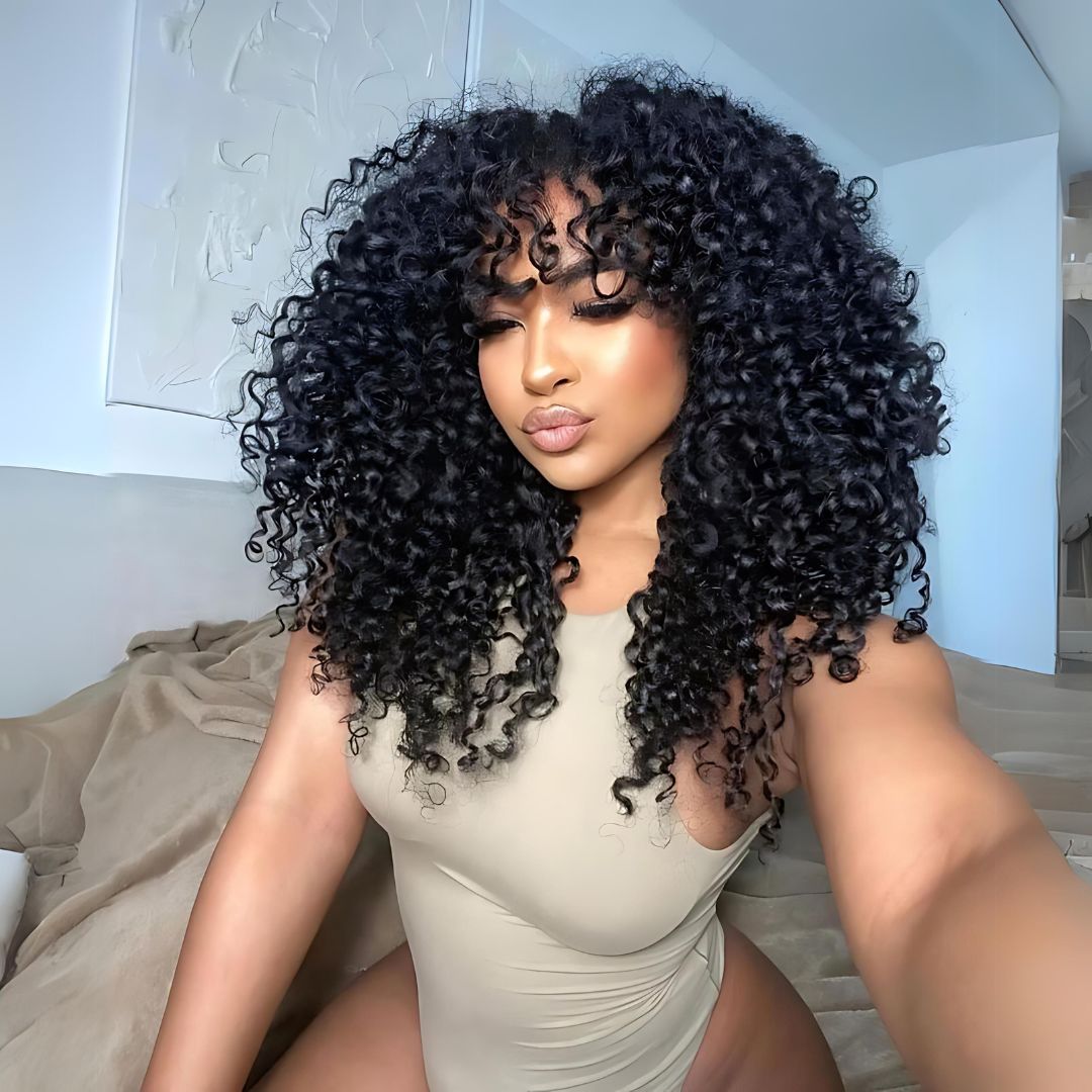 5*5 Kinky Curly Wave Wear&Go Glueless Transparent HD Lace Front Wig|Opushe Wig - opushewig