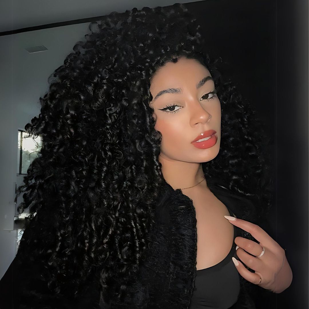 5*5 Kinky Curly Wave Wear&Go Glueless Transparent HD Lace Front Wig|Opushe Wig - opushewig