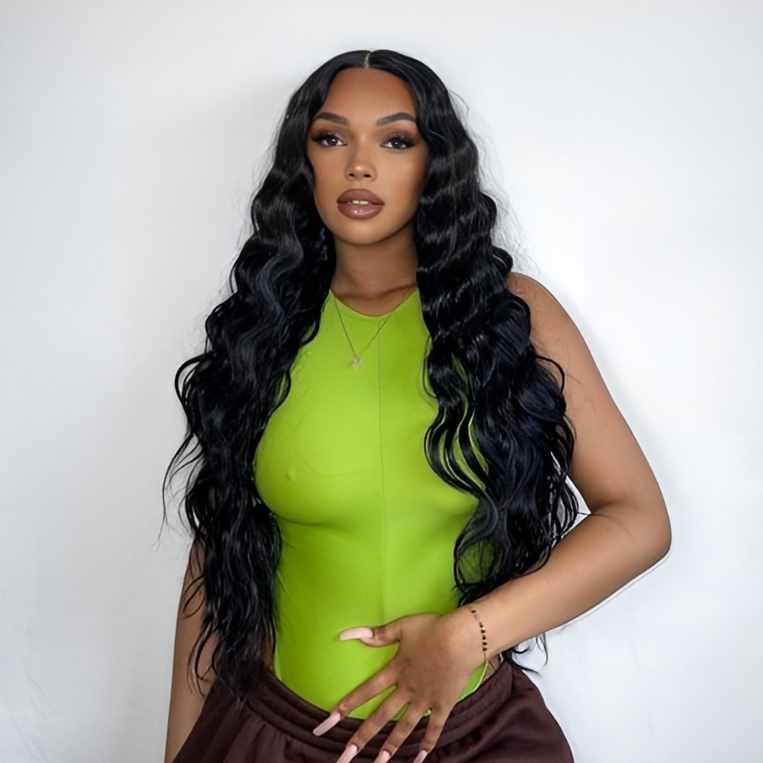 5*5 Loose Deep Wave Pre-Bleached Knots Wear&Go Glueless Transparent Lace Front Wig|Opushe Wig - opushewig