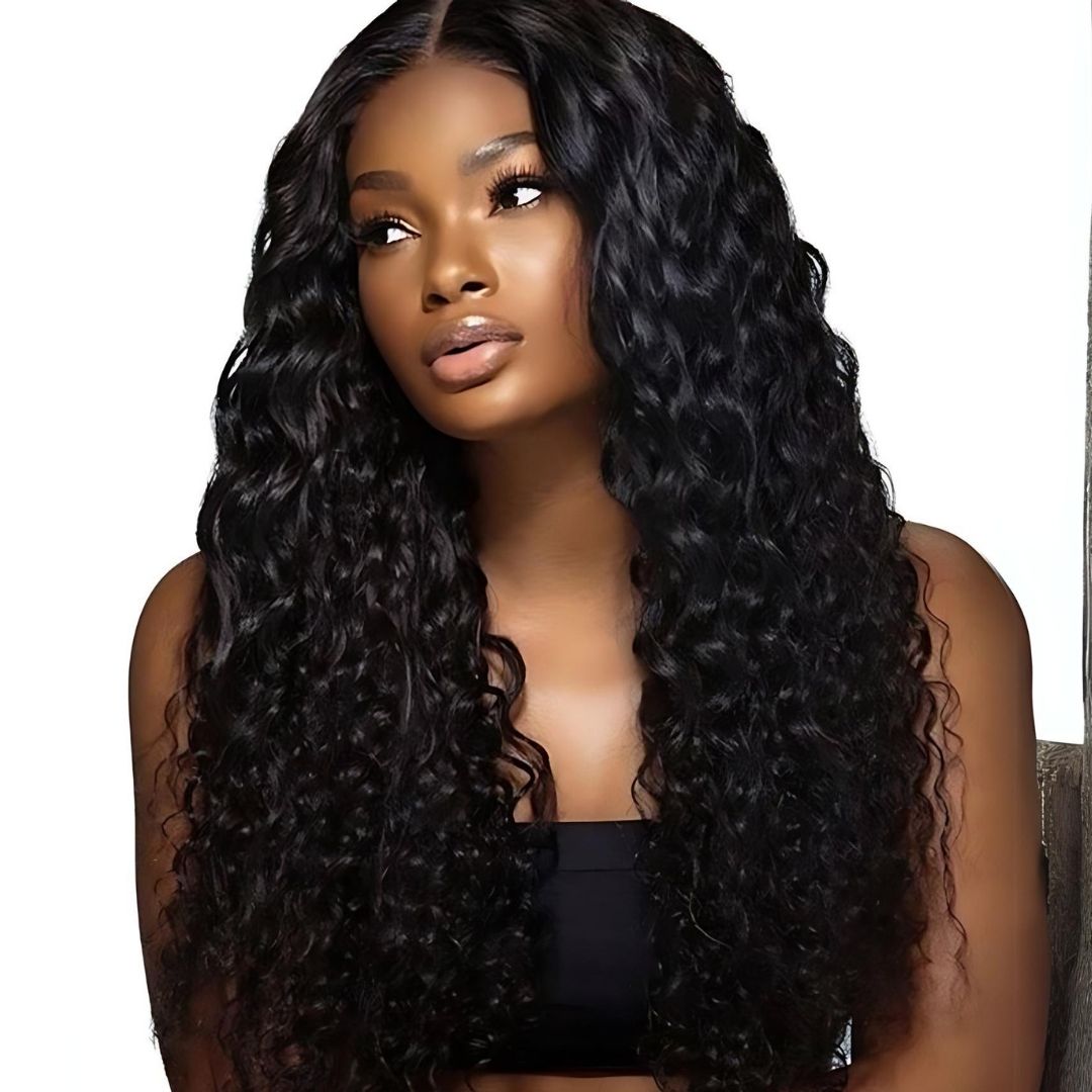 5*5 Loose Deep Wave Pre-Bleached Transparent HD Lace Front Wig|Opushe Wig - opushewig