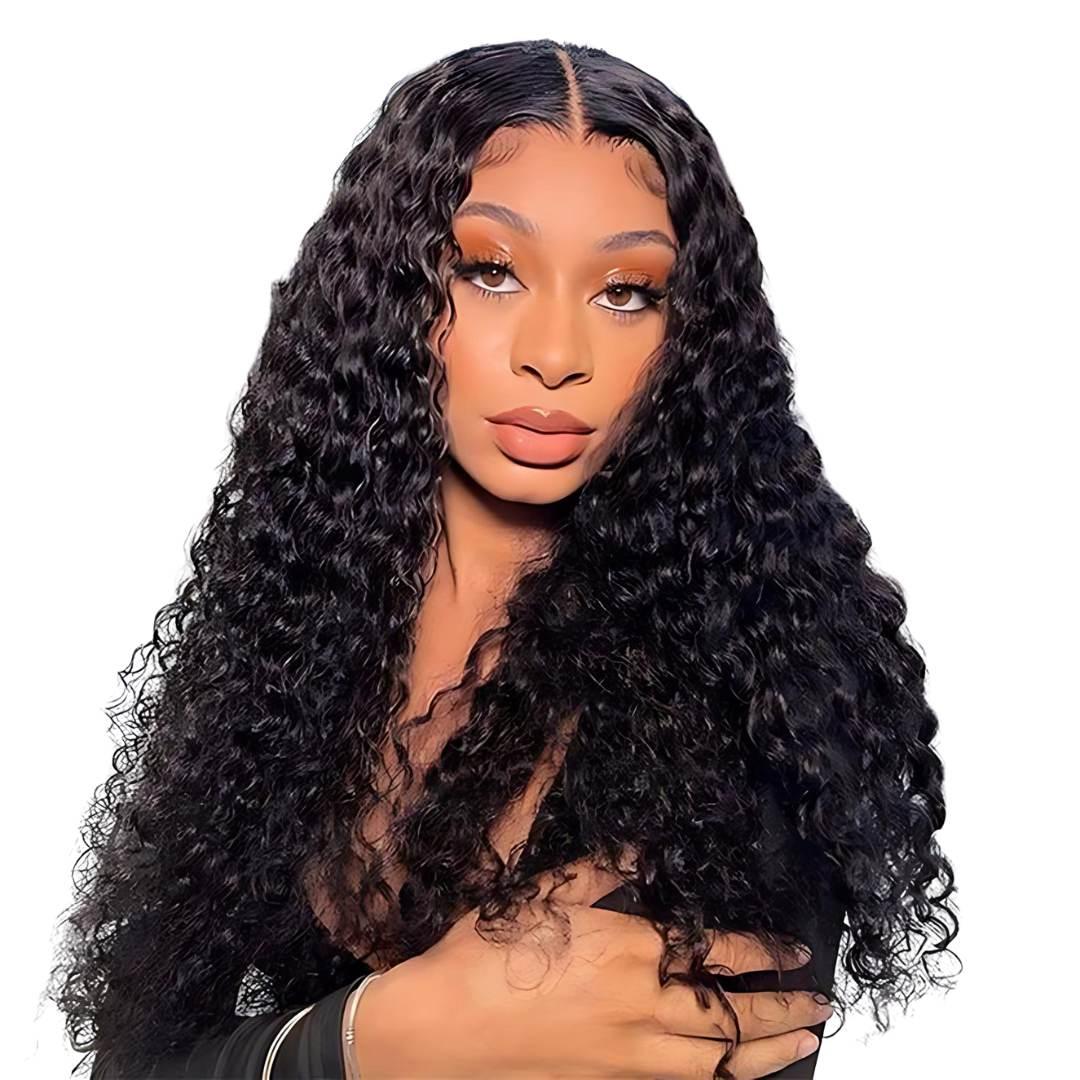 5*5 Water Wave Pre-Bleached Transparent HD Lace Front Wig|Opushe Wig - opushewig