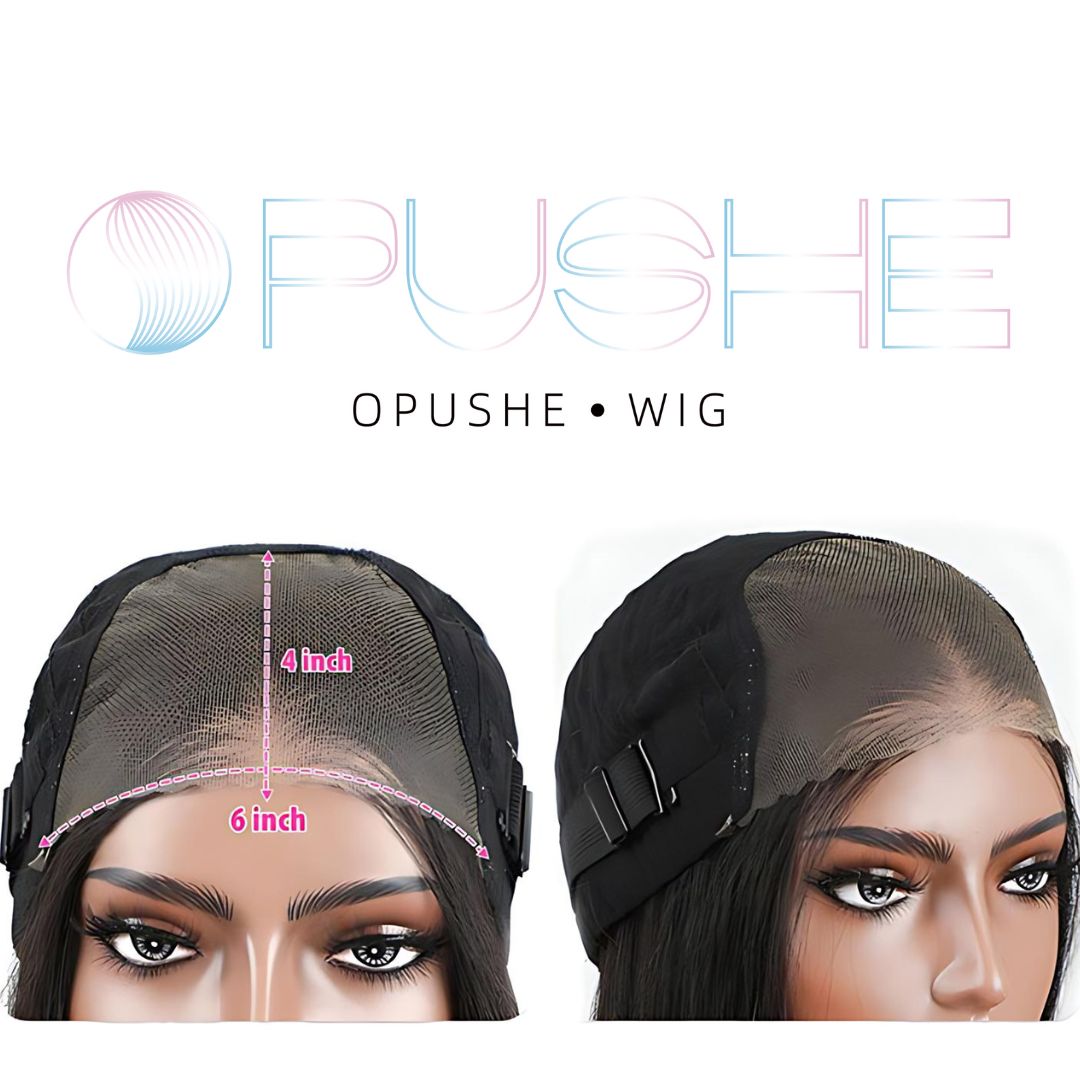 6*4 Deep Wave Pre-Bleached Knots Wear&Go Glueless Transparent Lace Front Wig|Opushe Wig - opushewig