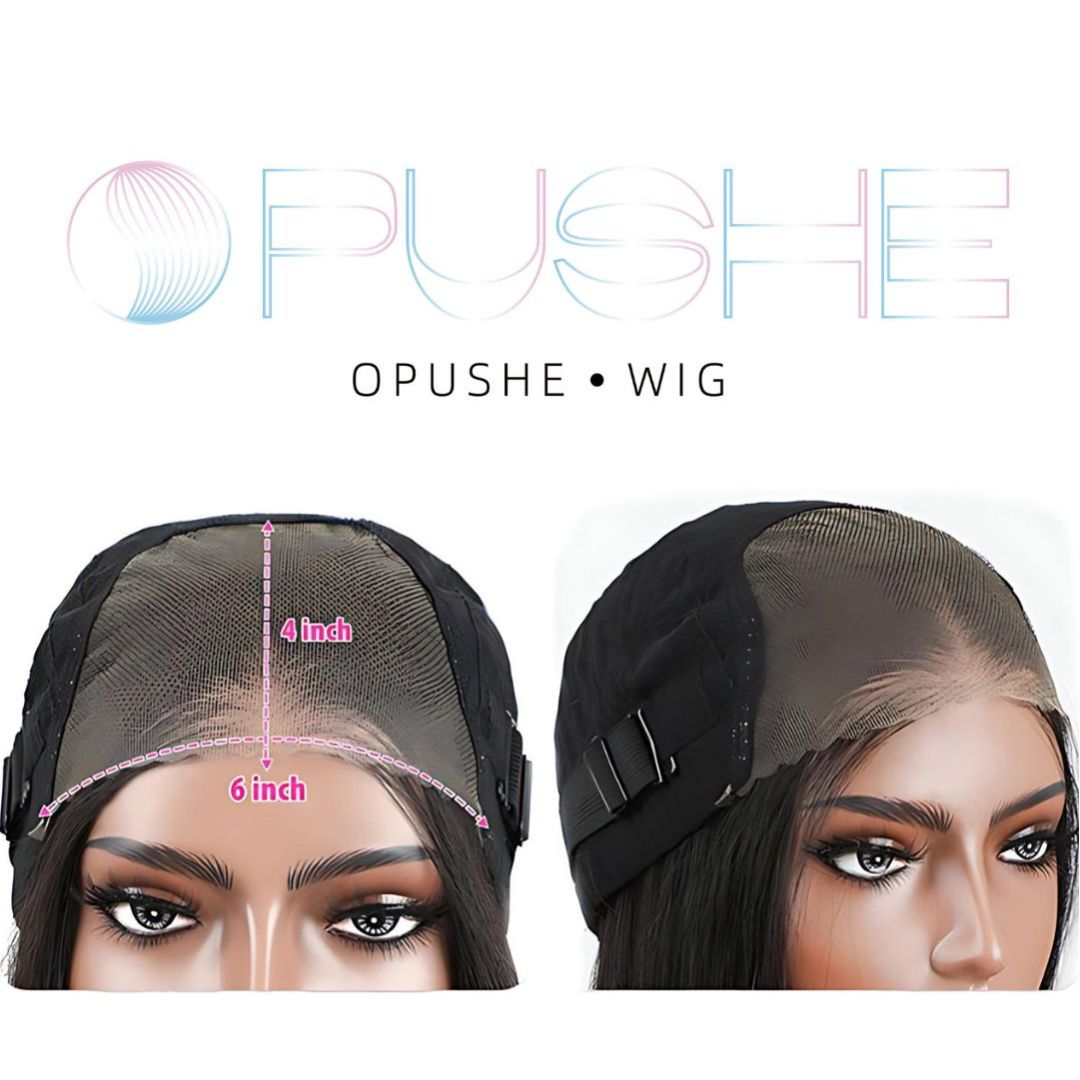 6*4 Jerry Curly Wave Pre-Bleached Knots Wear&Go Glueless Transparent Lace Front Wig|Opushe Wig - opushewig