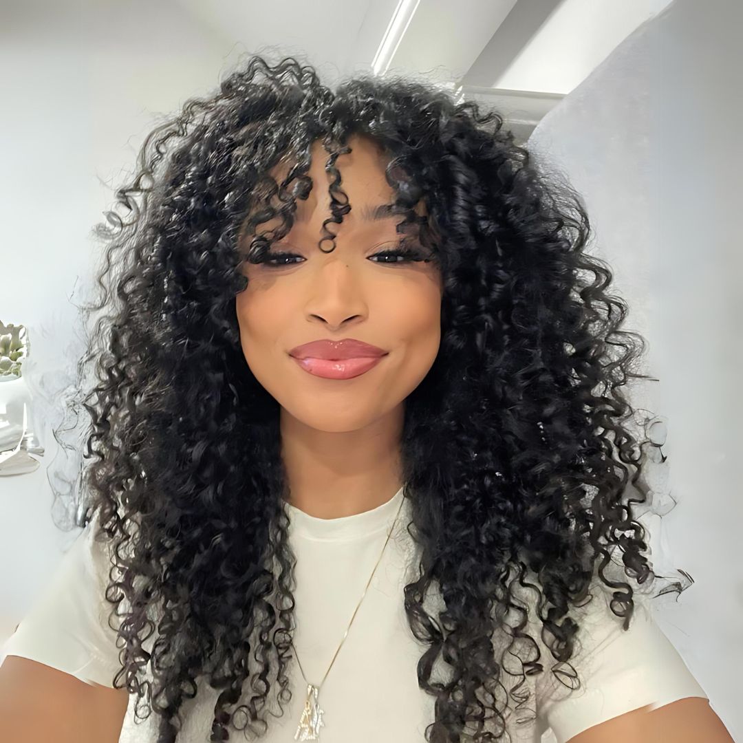 6*4 Kinky Curly Wave Wear&Go Glueless Transparent HD Lace Front Wig|Opushe Wig - opushewig