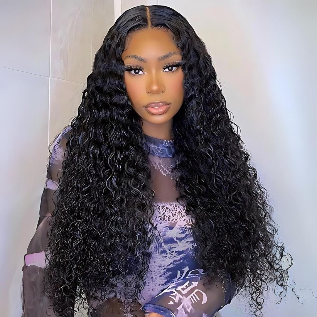 6*4 Loose Deep Wave Pre-Bleached Knots Wear&Go Glueless Transparent Lace Front Wig|Opushe Wig - opushewig