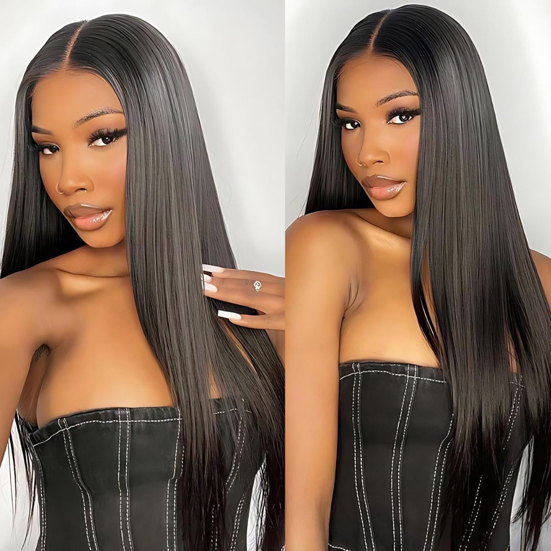 6*4 Straight Wear&Go Glueless Transparent HD Lace Front Wig|Opushe Wig - opushewig