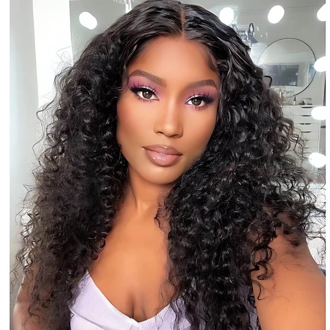 6*4 Water Wave Pre-Bleached Knots Wear&Go Glueless Transparent Lace Front Wig|Opushe Wig - opushewig