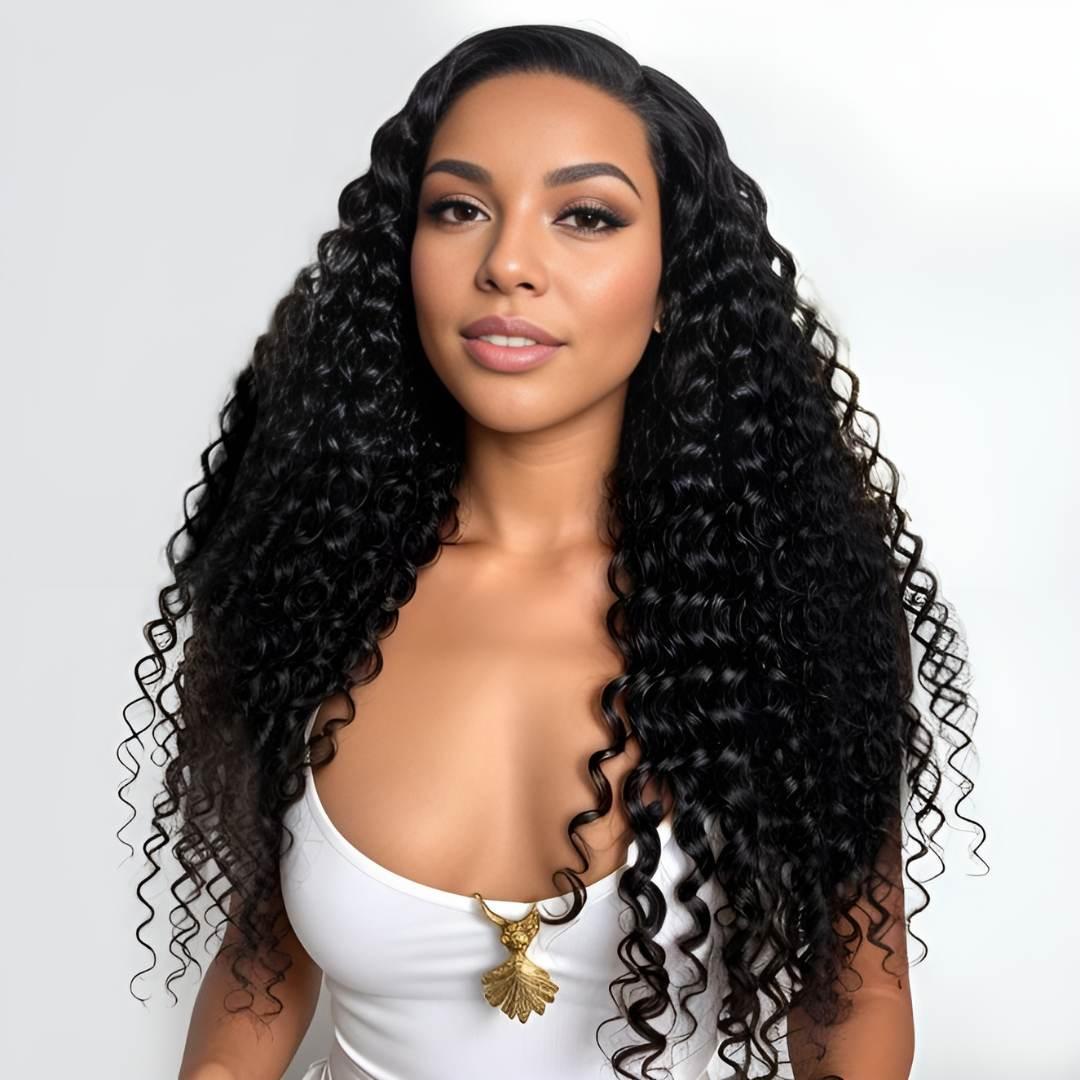 6*4 Water Wave Pre-Bleached Knots Wear&Go Glueless Transparent Lace Front Wig|Opushe Wig - opushewig