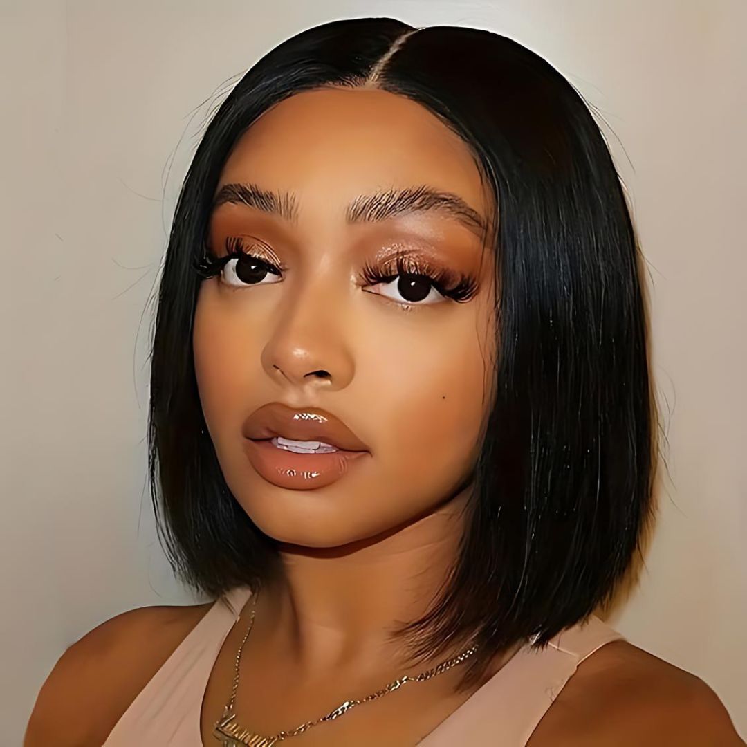 9*4 Straight Short Bob Wear&Go Glueless Lace Front Wig|Opushe Wig - opushewig