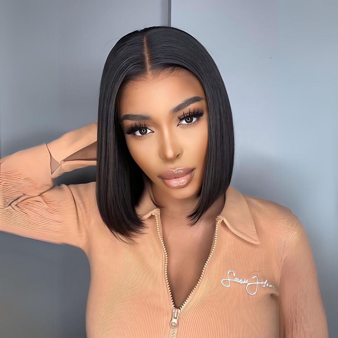 9*4 Straight Short Bob Wear&Go Glueless Lace Front Wig|Opushe Wig - opushewig