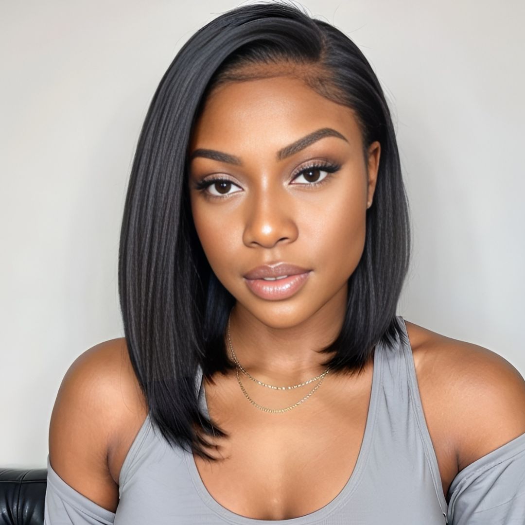 9*4 Straight Short Bob Wear&Go Glueless Lace Front Wig|Opushe Wig - opushewig