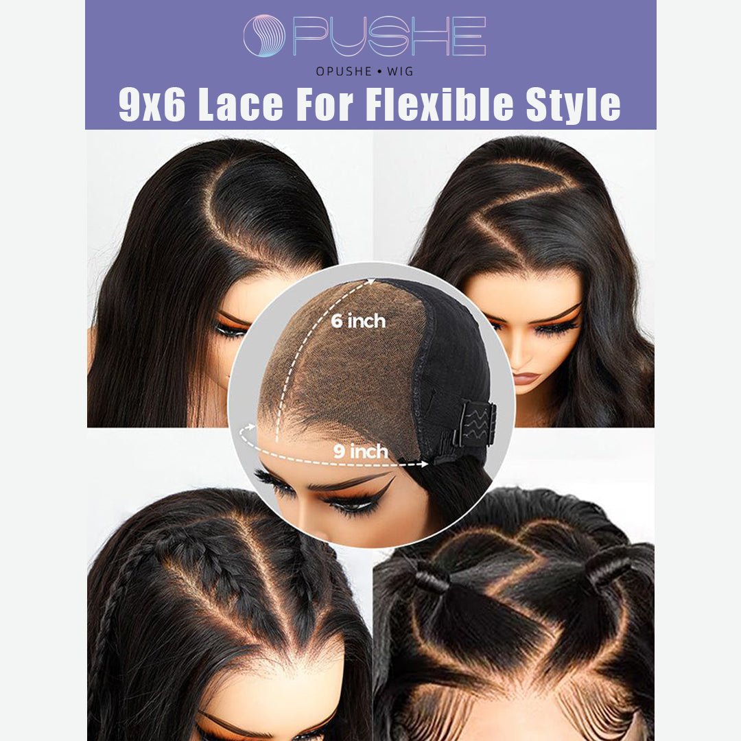 9*6 99J Burgundy Color Wear&Go Glueless Lace Front Wig|Opushe Wig - opushewig