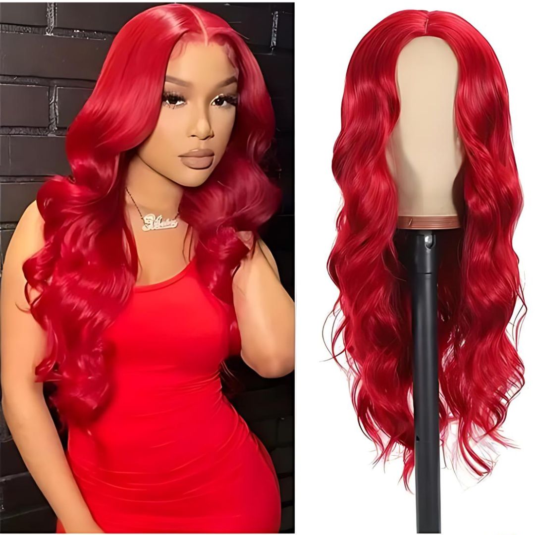 9*6 Cherry Red Color Wear&Go Glueless Lace Front Wig|Opushe Wig - opushewig