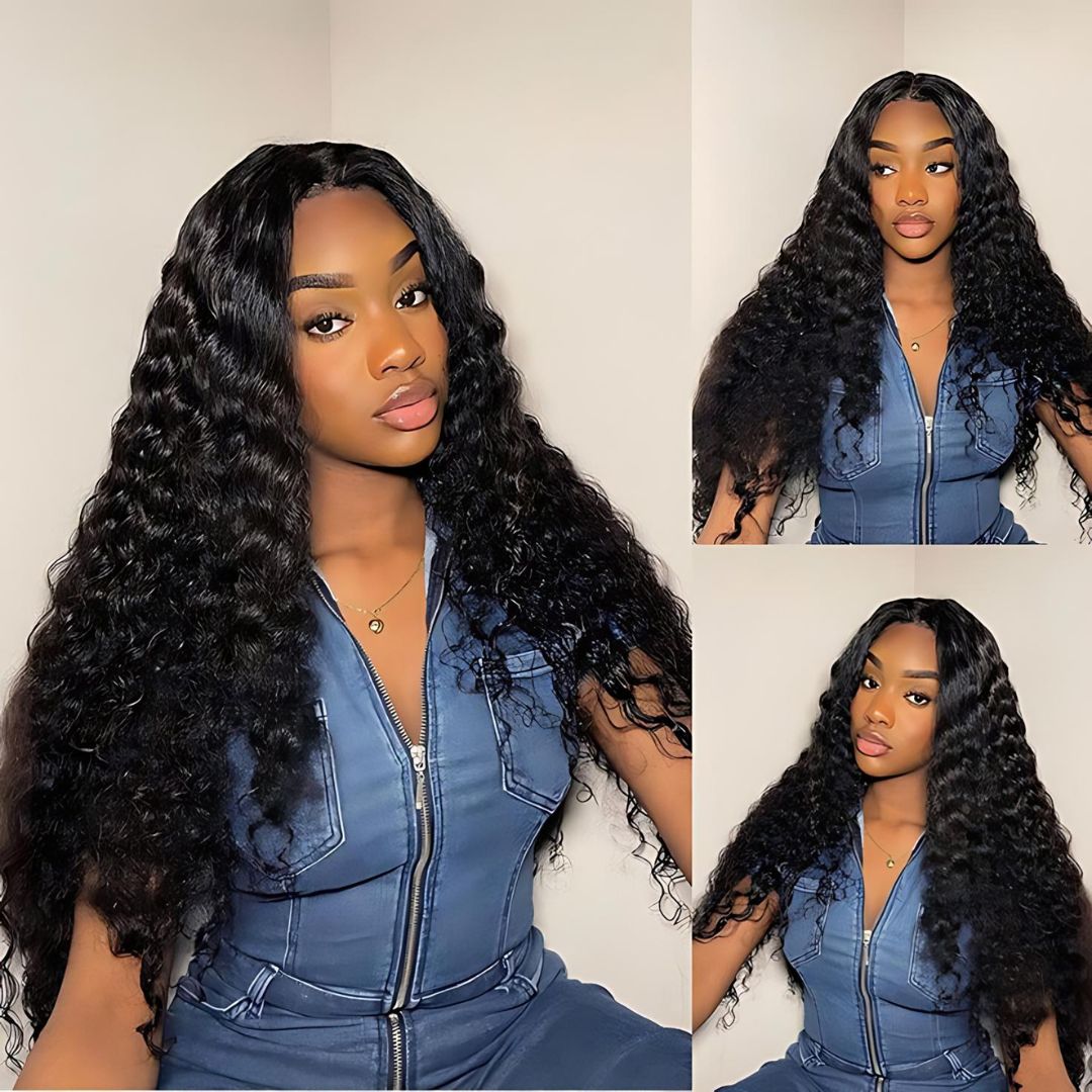 9*6 Deep Wave Wear&Go Glueless Transparent HD Lace Front Wig|Opushe Wig - opushewig