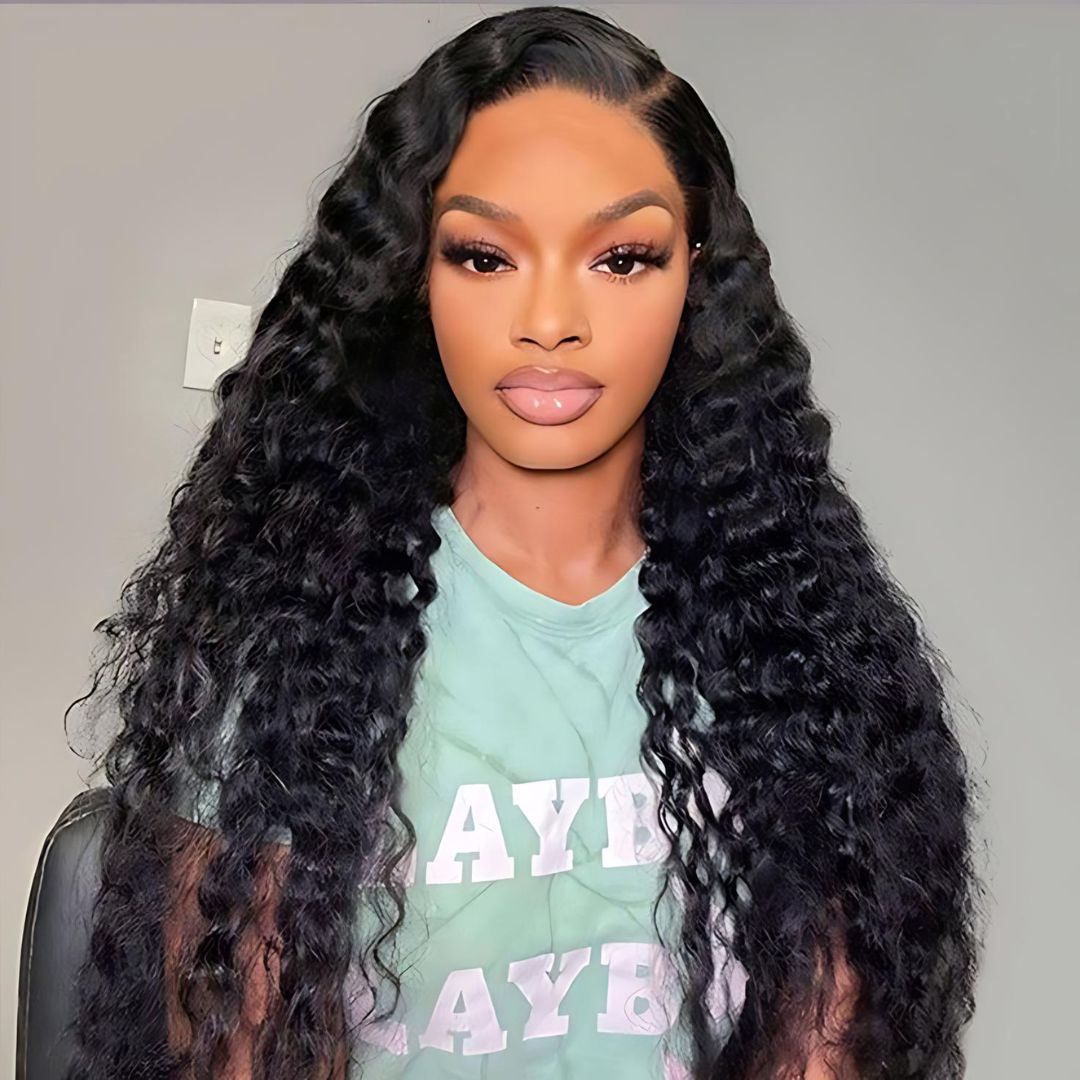 9*6 Deep Wave Wear&Go Glueless Transparent HD Lace Front Wig|Opushe Wig - opushewig