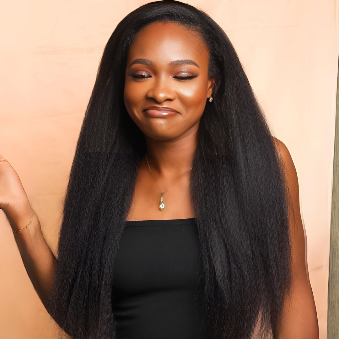 9*6 Kinky Straight Wave Wear&Go Glueless Transparent HD Lace Front Wig|Opushe Wig - opushewig