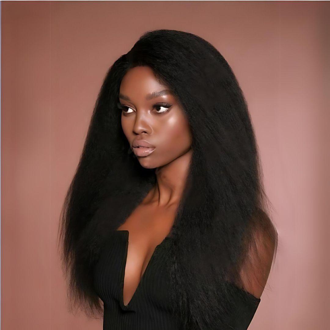 9*6 Kinky Straight Wave Wear&Go Pre-Bleached HD Lace Glueless Wig| Opushe Wig - opushewig