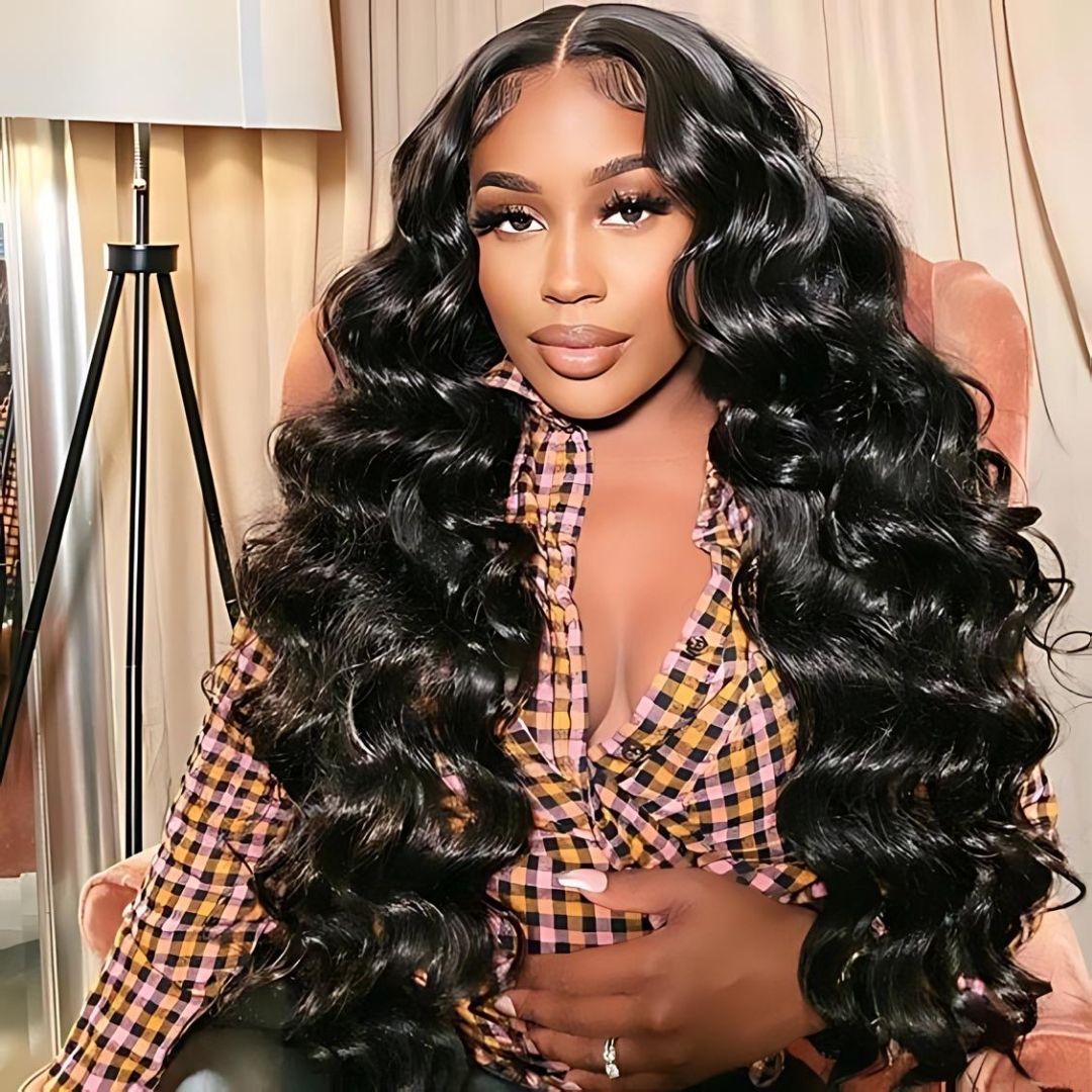 9*6 Loose Deep Wave Pre-Bleached Knots Wear&Go Glueless Transparent Lace Front Wig|Opushe Wig - opushewig