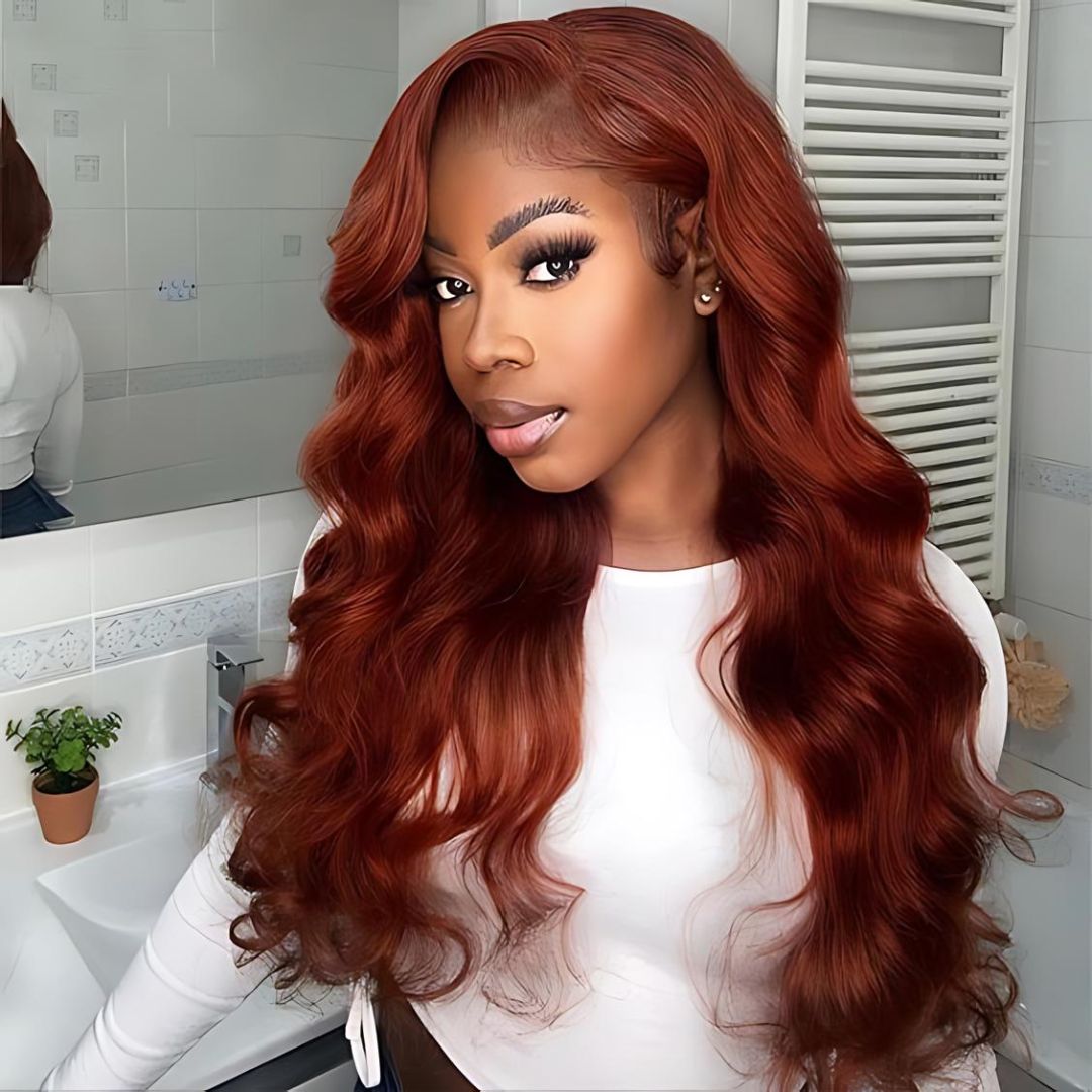 9*6 Reddish Brown Color Wear&Go Glueless Lace Front Wig|Opushe Wig - opushewig