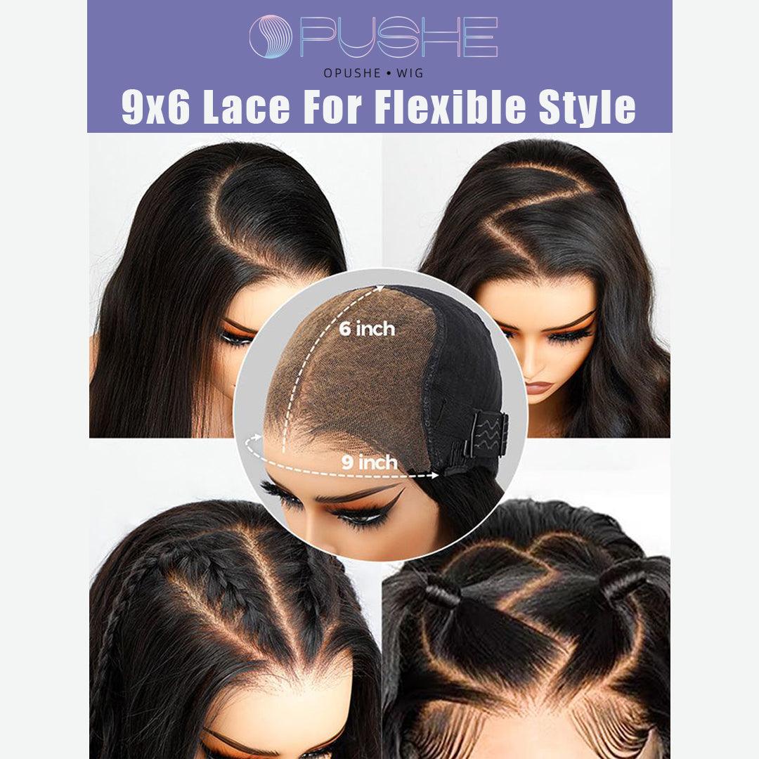 9*6 Straight Wear&Go Glueless Transparent HD Lace Front Wig|Opushe Wig - opushewig