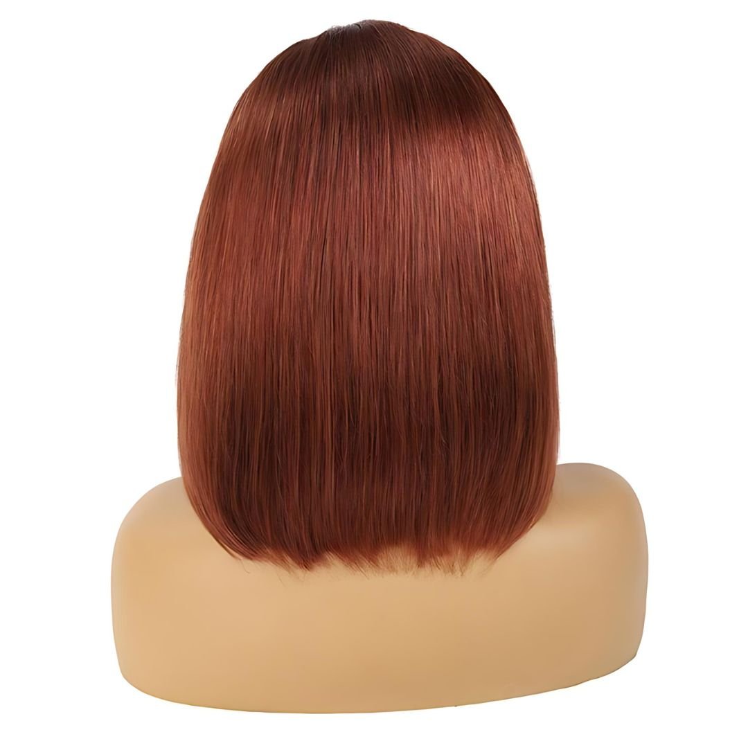 Dark Color Straight Short Bob Lace Frontal Wig|Opushe Wig - opushewig