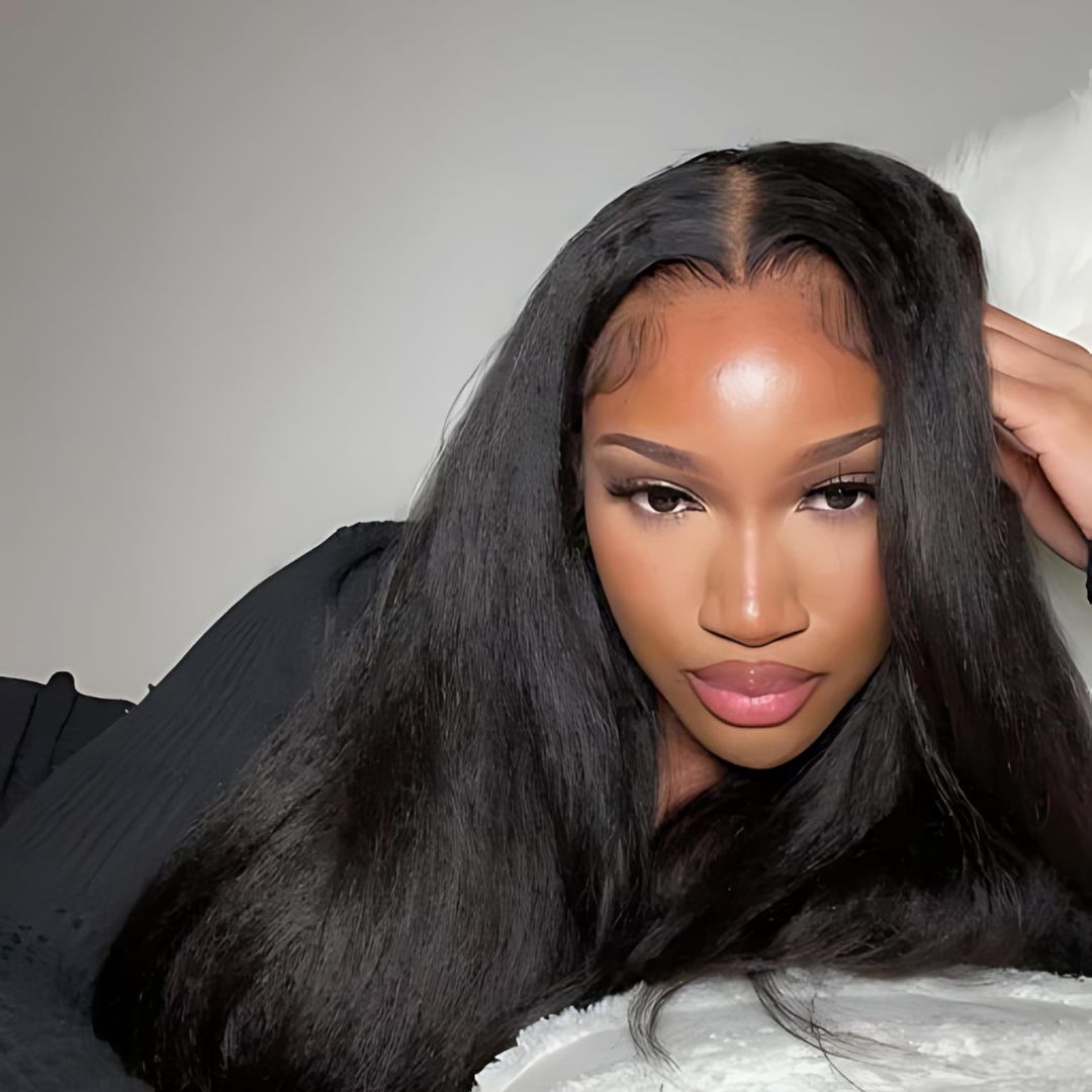 Kinky Straight Wave Transparent Lace Frontal Wig|Opushe Wig - opushewig