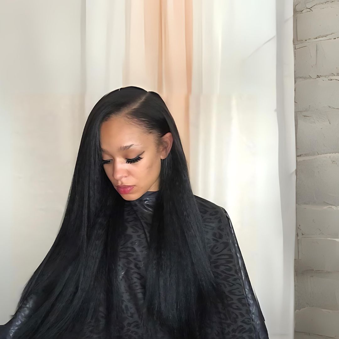 Kinky Straight Wave Transparent Lace Frontal Wig|Opushe Wig - opushewig