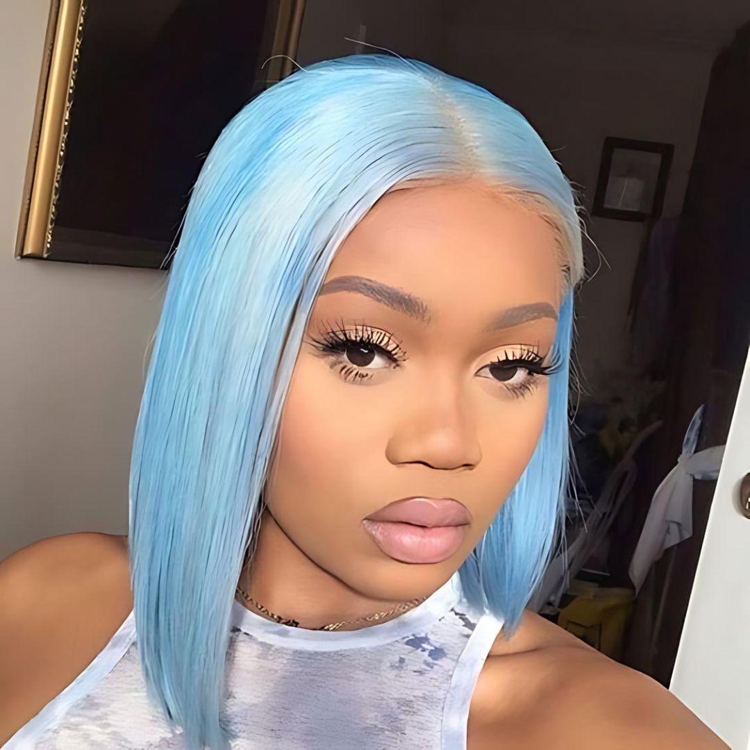 Light Color Straight Short Bob Lace Frontal Wig|Opushe Wig - opushewig