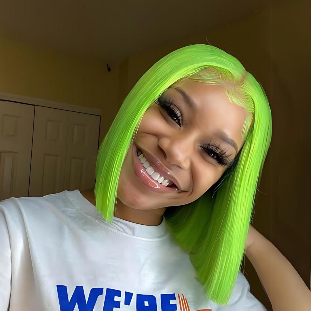 Light Color Straight Short Bob Lace Frontal Wig|Opushe Wig - opushewig