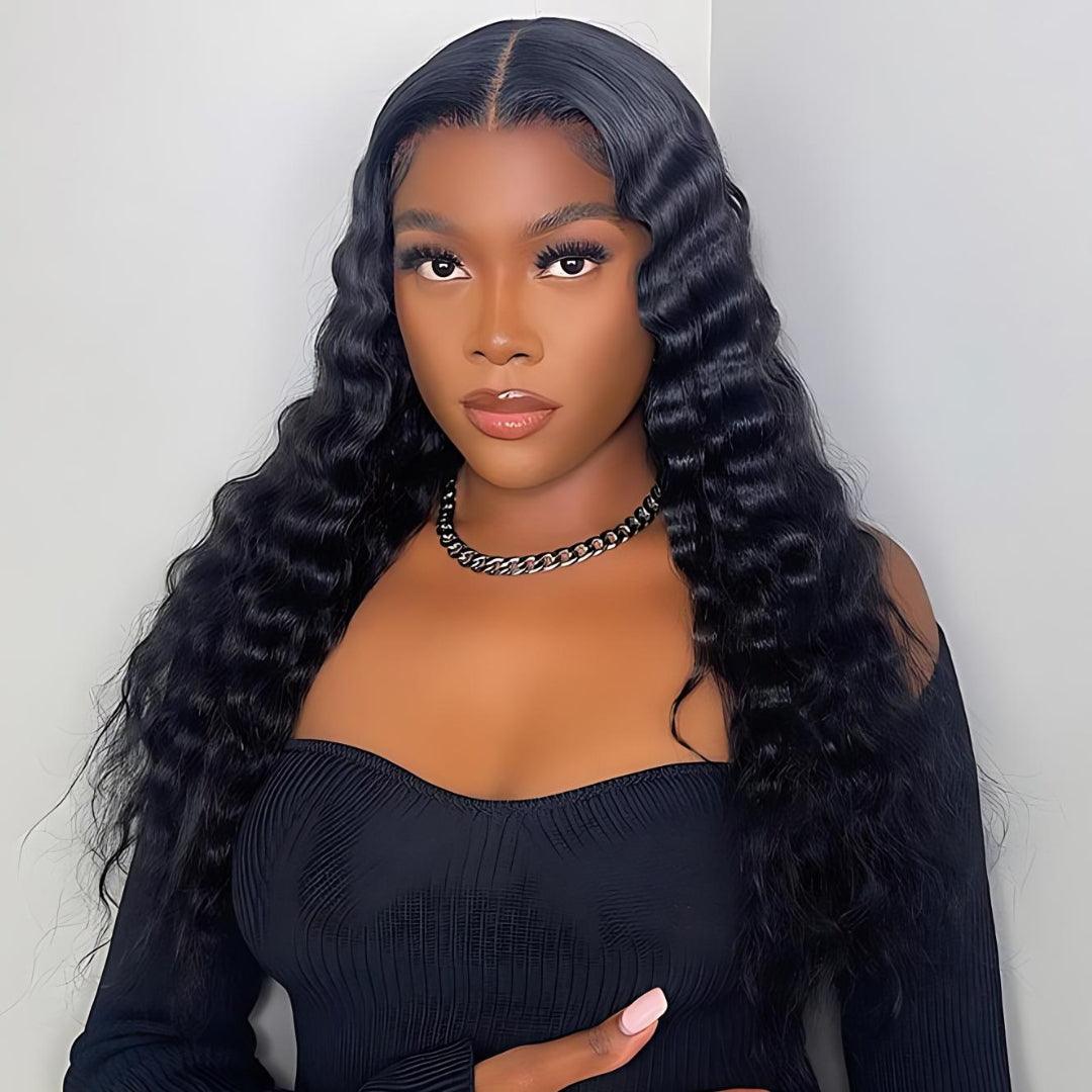 Loose Deep Wave Transparent Lace Frontal Wig|Opushe Wig - opushewig